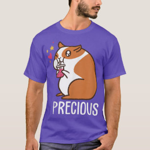 T-shirt Kawaii Précieux dessin animé hamster boire bulle t