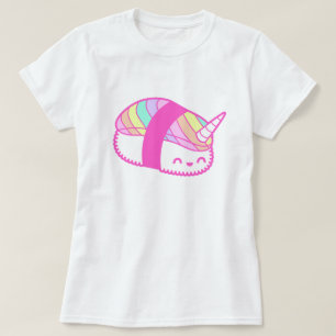 T-shirt Kawaii Rainbow Unicorn Sushi
