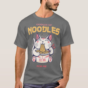 T-shirt Kawaii Ramen Japonais Anime Noodles Cute Cat Noodl