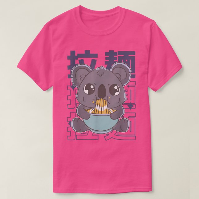 T-shirt Kawaii Ramen Japonais Anime Noodles Cute Koala Noo (Design devant)