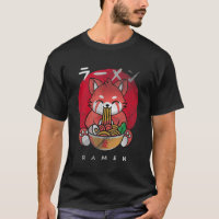 Kawaii Red Panda manger Ramen I Love Ramen