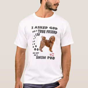T-shirt Kawaii Shih Poo Citation Maman, Pooshi Papa Art, M