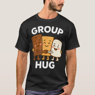 T-shirt Kawaii S'Mores Campfire Group Hug Camping