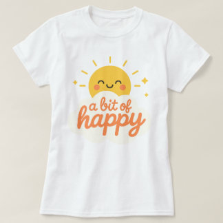 T-shirt Kawaii souriant soleil visage mignonne un peu de H