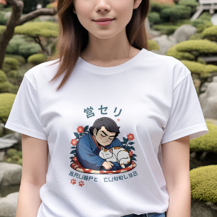 T-shirt Kawaii Sumotori et Cat Nap - Joli design japonais