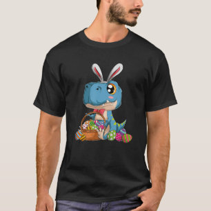 T-shirt Kawaii Trex Dinosaur Joyeux Costume lapin de Pâque
