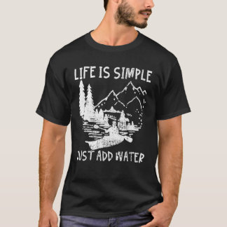 T-shirt Kayak Canoë Conduite Rivière Eau Rivière Eau Lif
