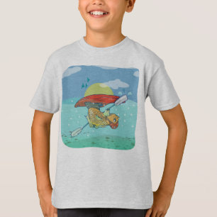 T-shirt Kayak de poisson amusant
