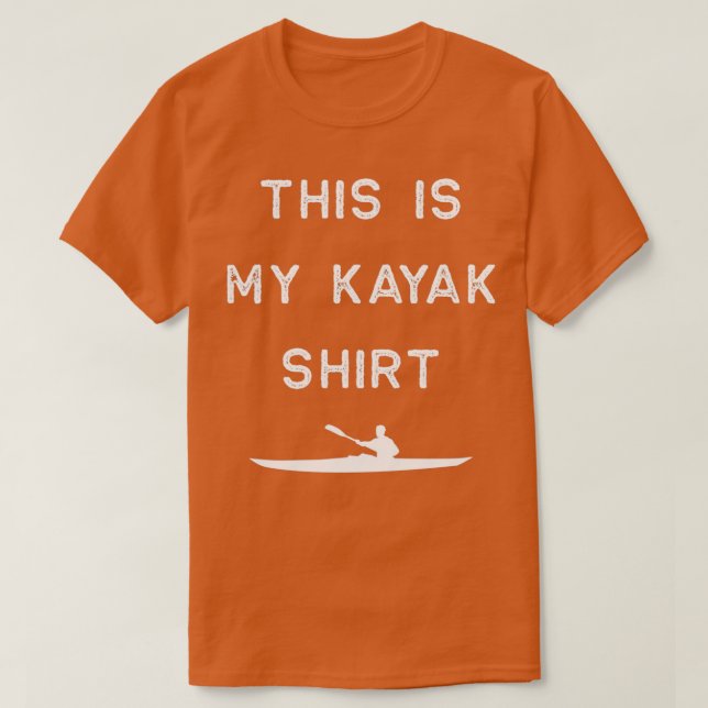 T-shirt Kayak Design My Kayak Chemise Lumière Kayak Pêche (Design devant)
