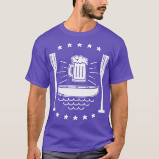 T-shirt Kayak et la bière Drôle canot de l'équipage de pad
