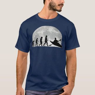 T-shirt Kayak Evolution Moon Kayakers Paddling canoe