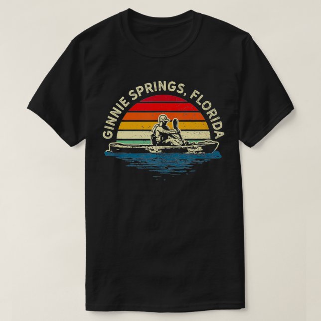 T-shirt Kayak Lover Ginnie Springs Floride Kayaking Retro (Design devant)