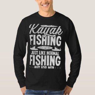 T-shirt Kayak Pêche pour hommes Angler Kayakfisher Kayak