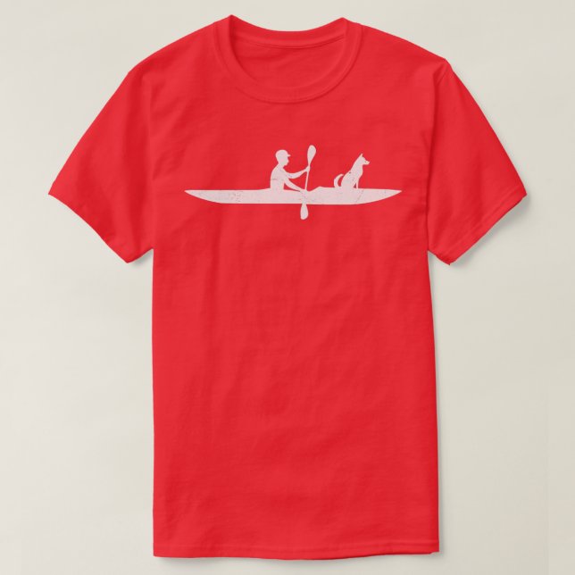 T-shirt Kayaking avec chien Funny Kayak Lover Idée cadeau  (Design devant)