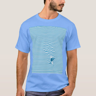 T-shirt Kayaking the Blue and White Optical Illusion Graph