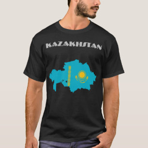 T-shirt Kazakhstan Spécial Tourisme noir personnalisable