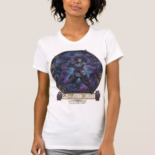 T-shirt Kaze : l'archer kitsune astral - Néo-traditionnel