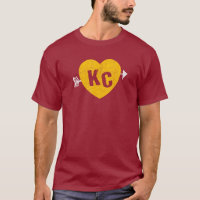 KC Coeur rouge et jaune et flèche KC