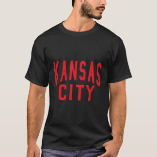 T-shirt Kc Red Black Kc Kansas City Old School Throwback K