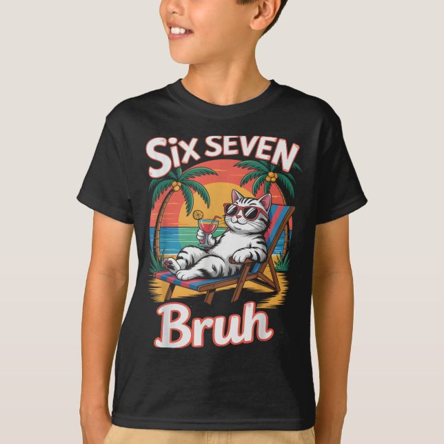 T-shirt Keep Calm 67 Bruh Cat Vacation Cruise Trip Joke Ge (Devant)