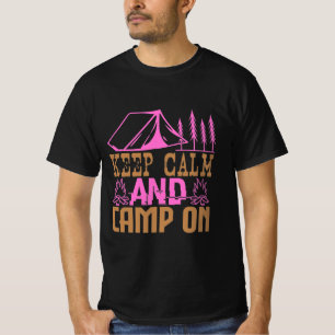 T-shirt Keep calm and camp on camping