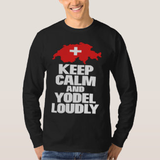 T-shirt Keep calm and yodel folklore lovers novelty