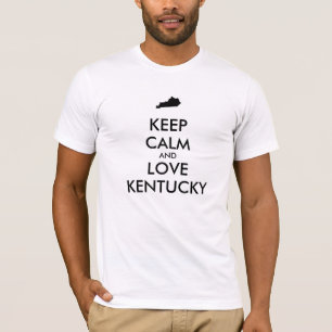 T-shirt KEEP CALM et LOVE KENTUCKY personnalisables