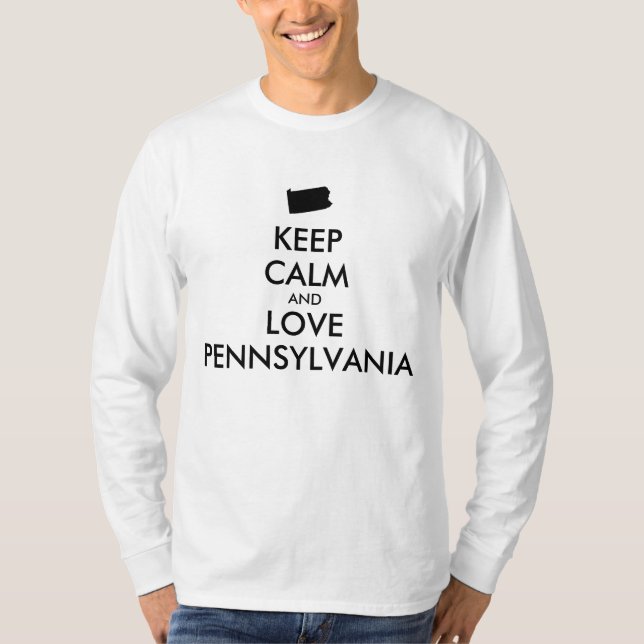 T-shirt KEEP CALM et LOVE PENNSYLVANIA (Devant)