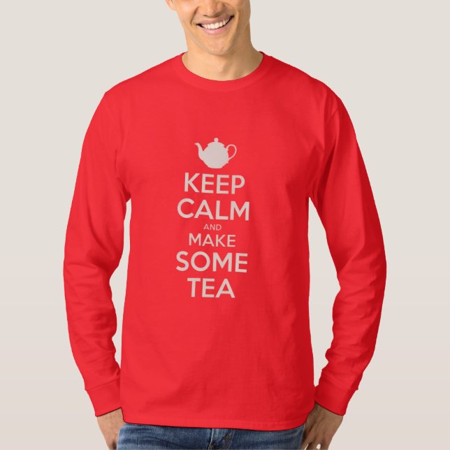 T-shirt Keep  Calm - make tea    (Devant)