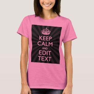 T-shirt KEEP CALM personnalisé et votre texte en rafale
