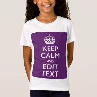 KEEP CALM personnalisé et votre texte sur violet