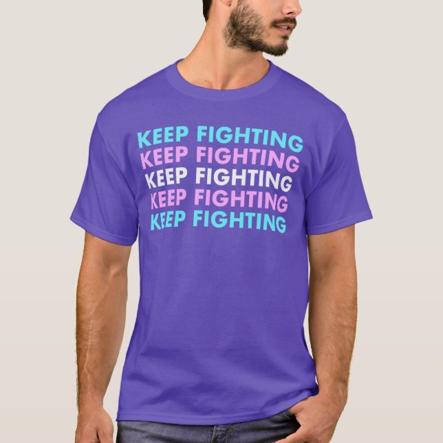 T-shirt Keep Fightingrans Pride vintage (Devant)