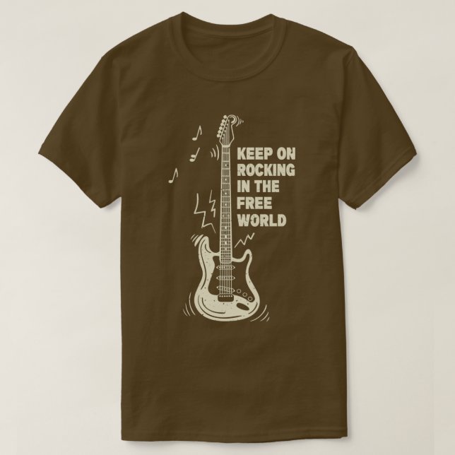 T-shirt Keep on Rockin in the Free World (Design devant)