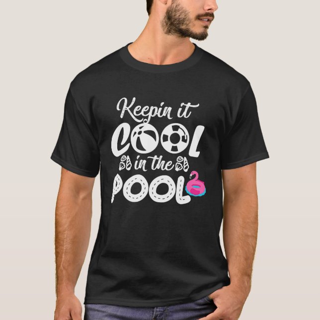 T-shirt Keepin it cool in the pool party  for women men ki (Devant)