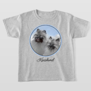 T-shirt Keeshond Paire de Kees Peinture Art animal origina