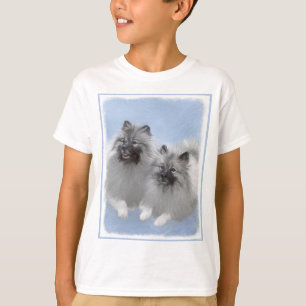 T-shirt Keeshond Paire de Kees Peinture Art animal origina