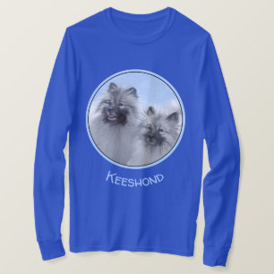 T-shirt Keeshond Paire de Kees Peinture Art animal origina