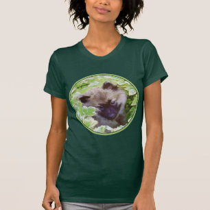 T-shirt Keeshond Puppy in the Garden Peinture Art original
