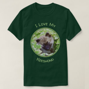 T-shirt Keeshond Puppy in the Garden Peinture Art original