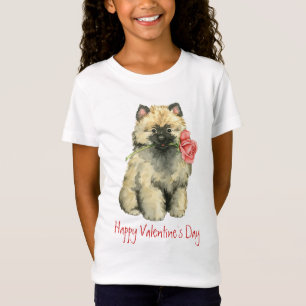 T-Shirt Keeshond rose de Valentine