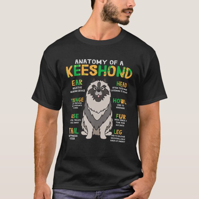 T-shirt Keeshony Anatomy Funny Chien maman papa Cadeau T-s (Devant)