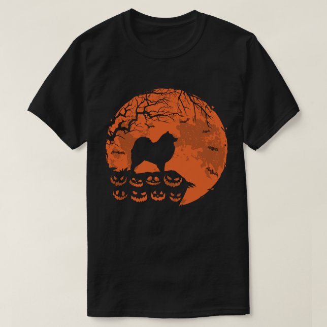 T-shirt Keeshony Et Lune Halloween Costume Amoureux des ch (Design devant)