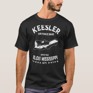 T-shirt Keesler Afb Biloxi Mississippi C 130 Aircraft Vint