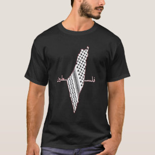T-shirt Keffiyeh Palestine Carte Arabe Écarf Shemagh Pales