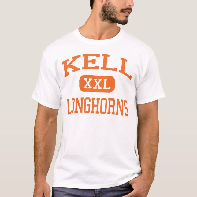T-shirt Kell - Longhorns - lycée - Marietta la Géorgie (Devant)