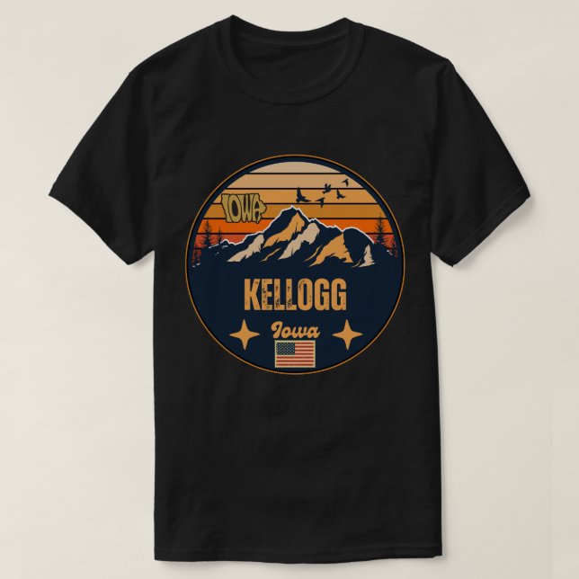 T-shirt Kellogg, Iowa Ia, États-Unis (Design devant)