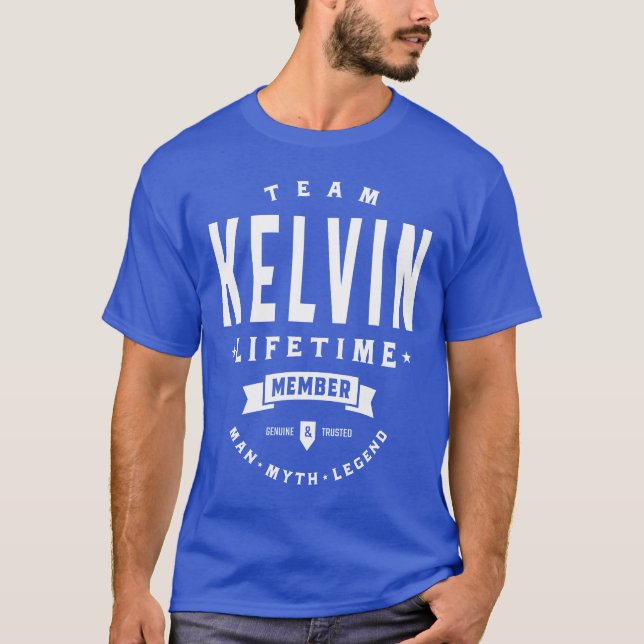 T-shirt Kelvin Nom personnalisé Cadeau d'anniversaire (Devant)