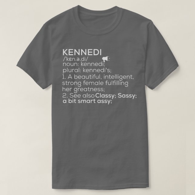 T-shirt Kennedi Nom Kennedi Définition Kennedi Femme Nam (Design devant)