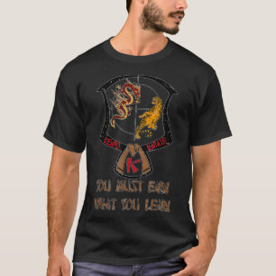 T-shirt Kenpo Karate Patch Ceinture Brown 3ème Degré Dire 