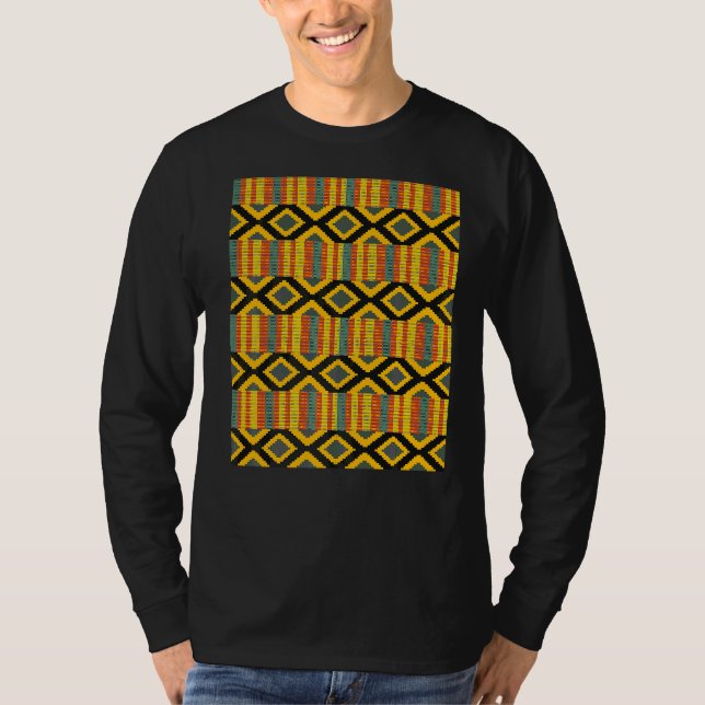 T-shirt Kente Cloth Imprimer Tribal Africain Ethnique Kent (Devant)